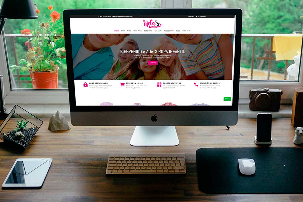 Diseño web en Cantabria Ada's Moda Infantil