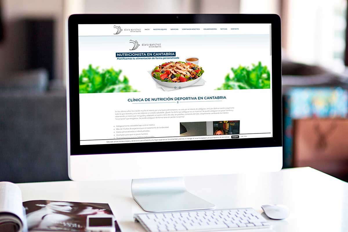 Diseño web en Cantabria Clara Sánchez Nutricionista